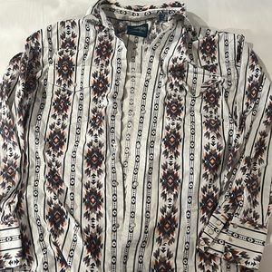 Wrangler, medium, white pearl snap